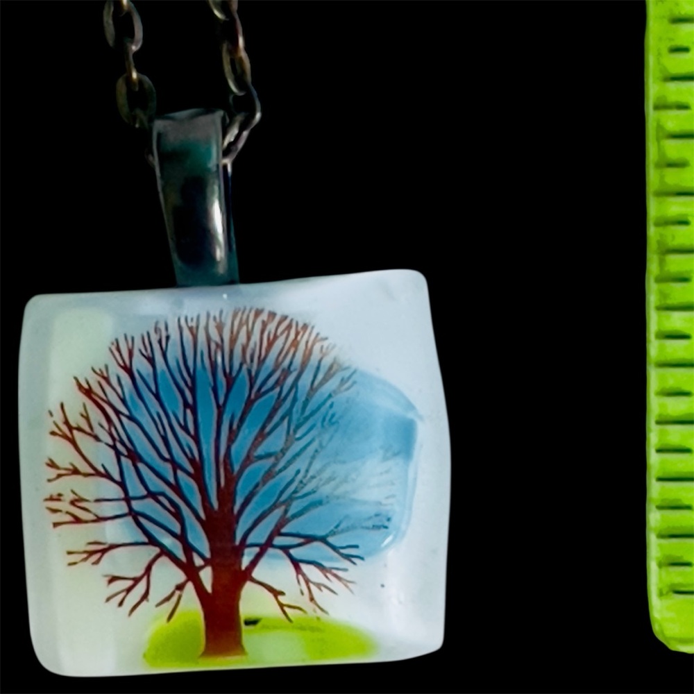 TREE pendant Art Glass - Picture 2 of 2